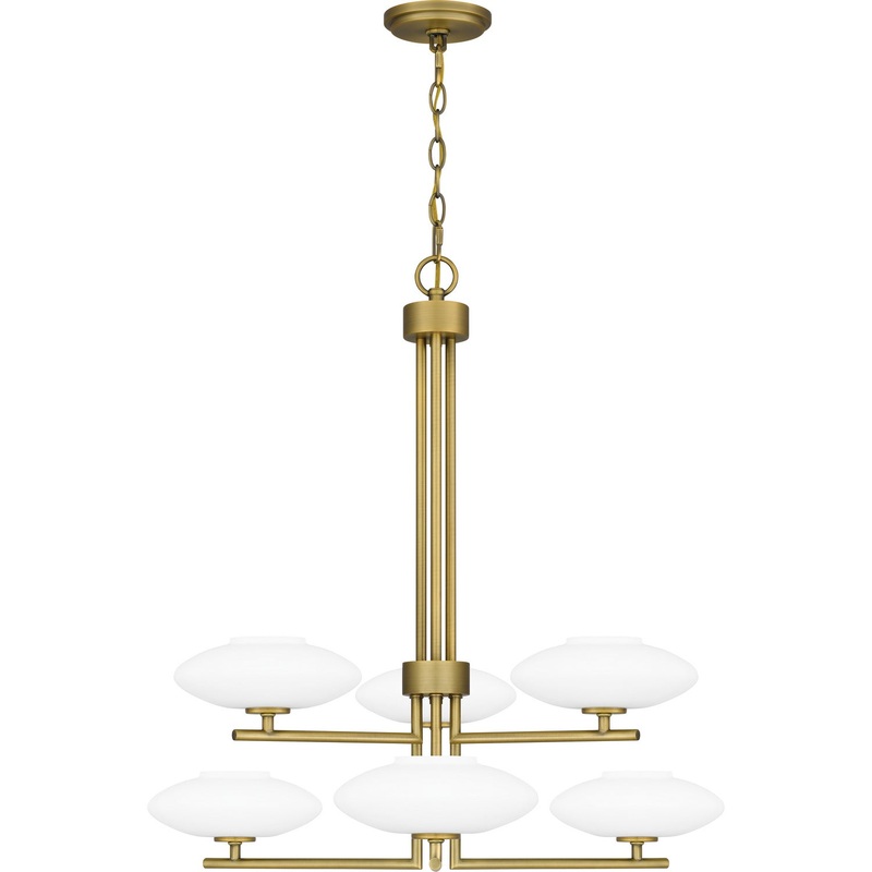 Quoizel QCH5577AB Quoizel Chandelier Six Light Chandelier, Aged Brass (Discontinued)