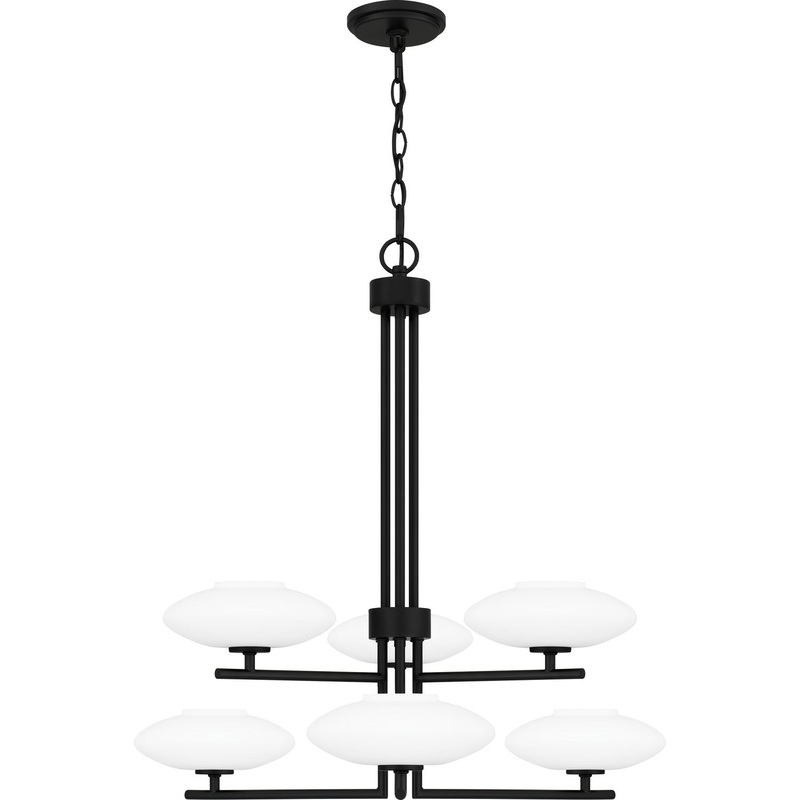 Quoizel QCH5577MBK Quoizel Chandelier Six Light Chandelier, Matte Black (Discontinued)