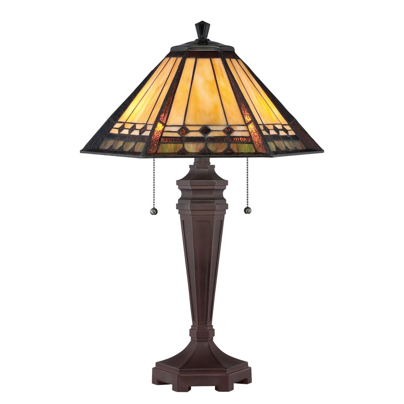 Quoizel TF1135T Arden Two Light Table Lamp, Russet
