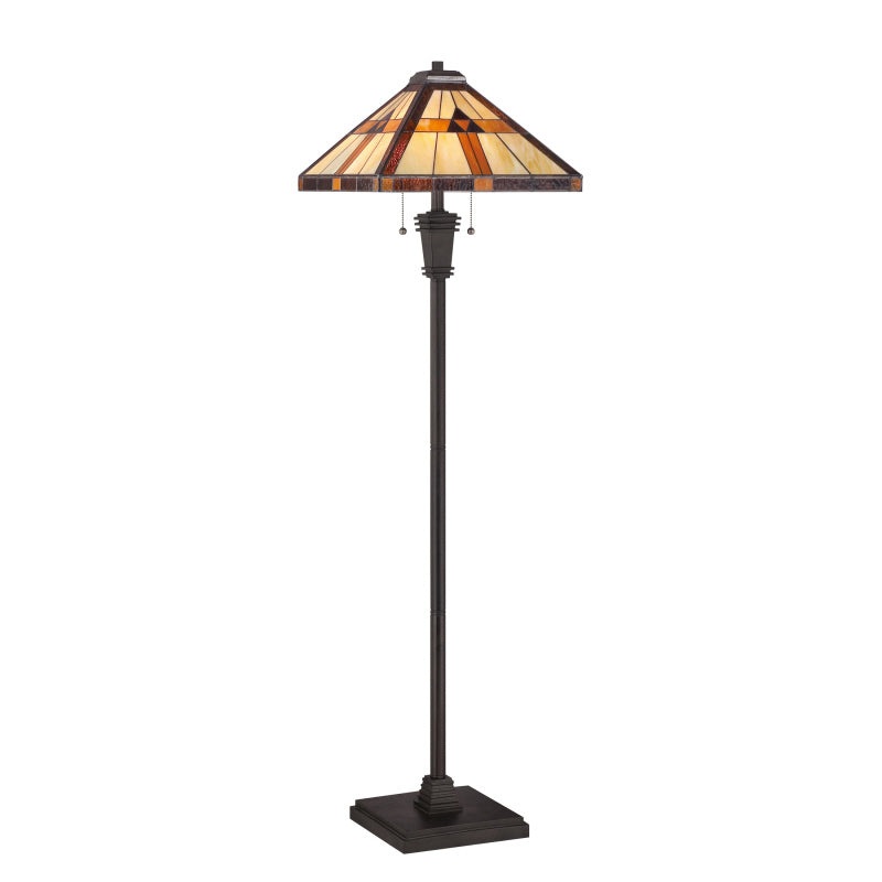Quoizel TF1427F Bryant Two Light Floor Lamp, Vintage Bronze