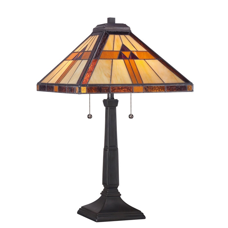 Quoizel TF1427T Bryant Two Light Table Lamp, Vintage Bronze