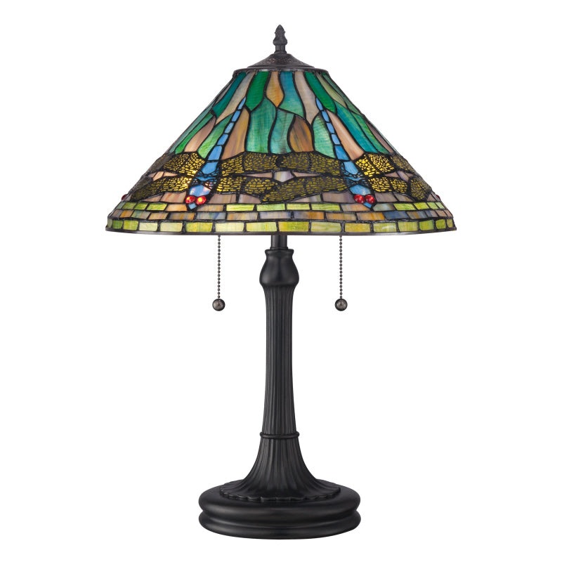 Quoizel TF1508TVB King Two Light Table Lamp, Vintage Bronze