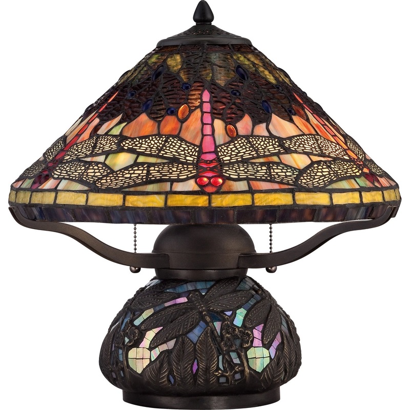 Quoizel TF1851TIB Copperfly Two Light Table Lamp, Imperial Bronze