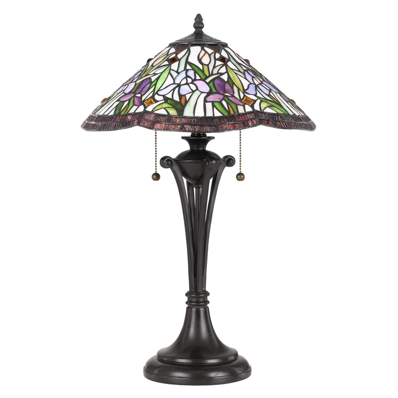 Quoizel TF3456TVB White Valley Two Light Table Lamp, Vintage Bronze