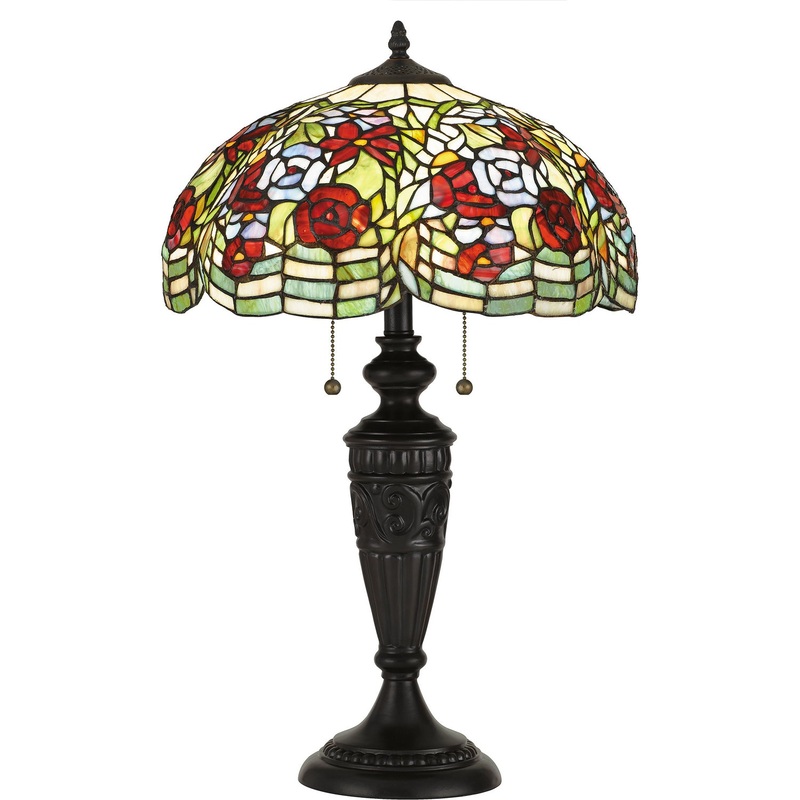 Quoizel TF5219TVB Privette Two Light Table Lamp, Vintage Bronze