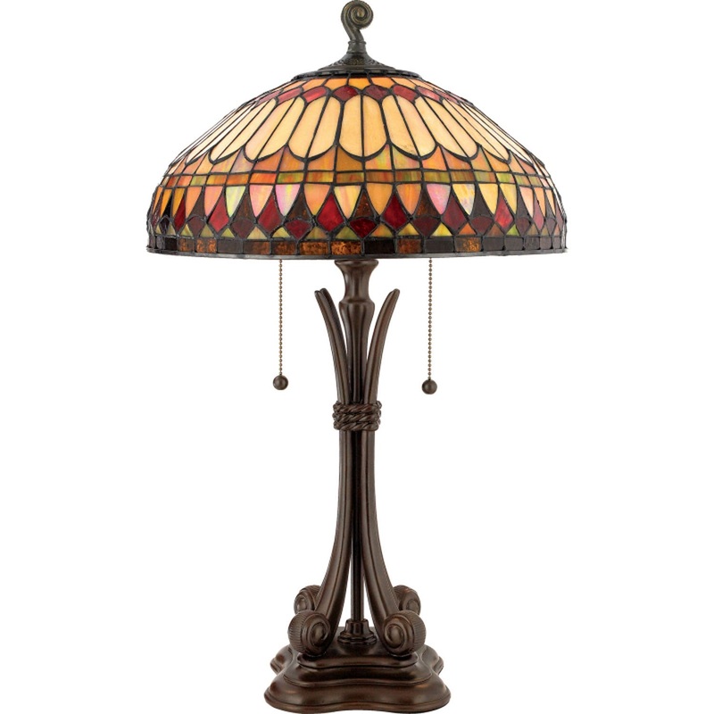 Quoizel TF6660BB West End Two Light Table Lamp, Brushed Bullion