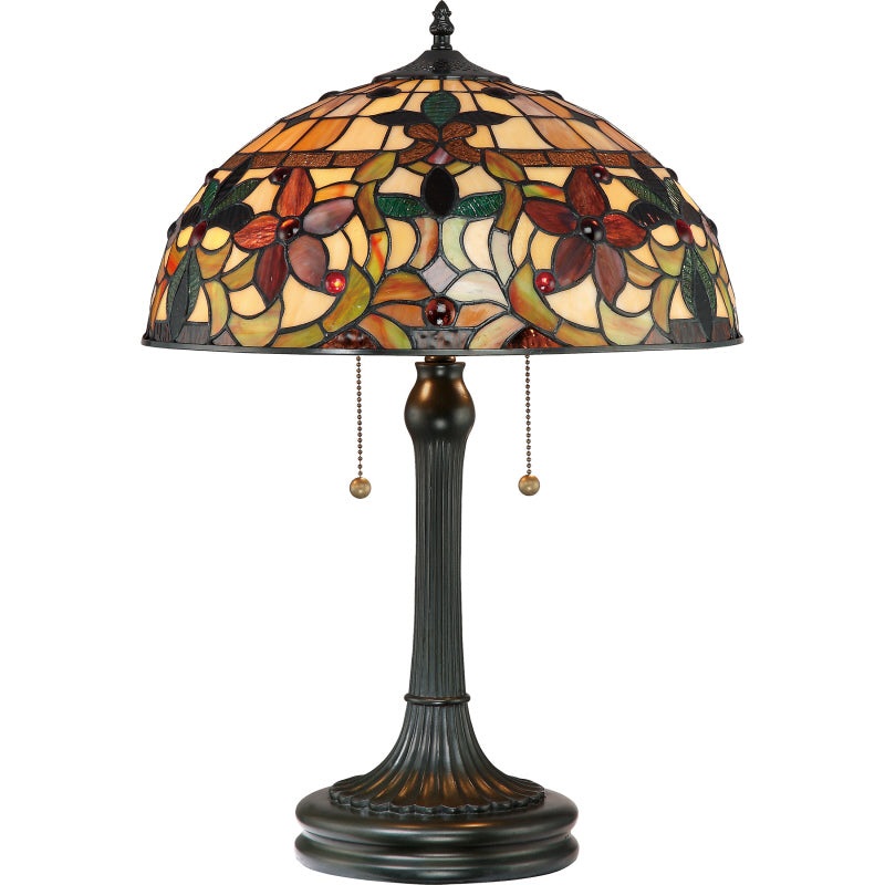 Quoizel TF878T Kami Two Light Table Lamp, Vintage Bronze