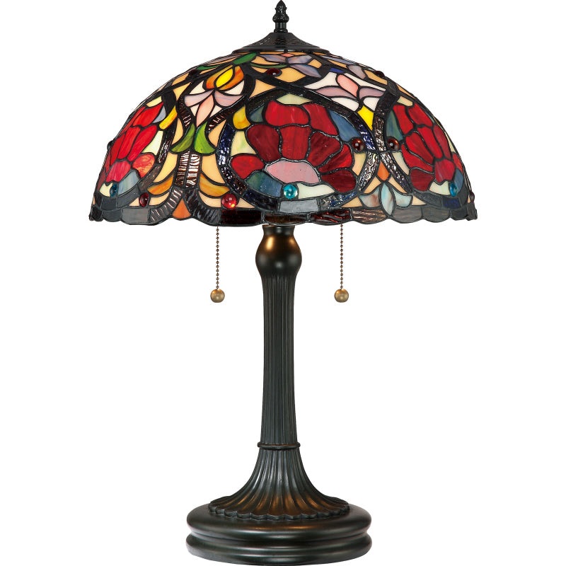 Quoizel TF879T Larissa Two Light Table Lamp, Vintage Bronze