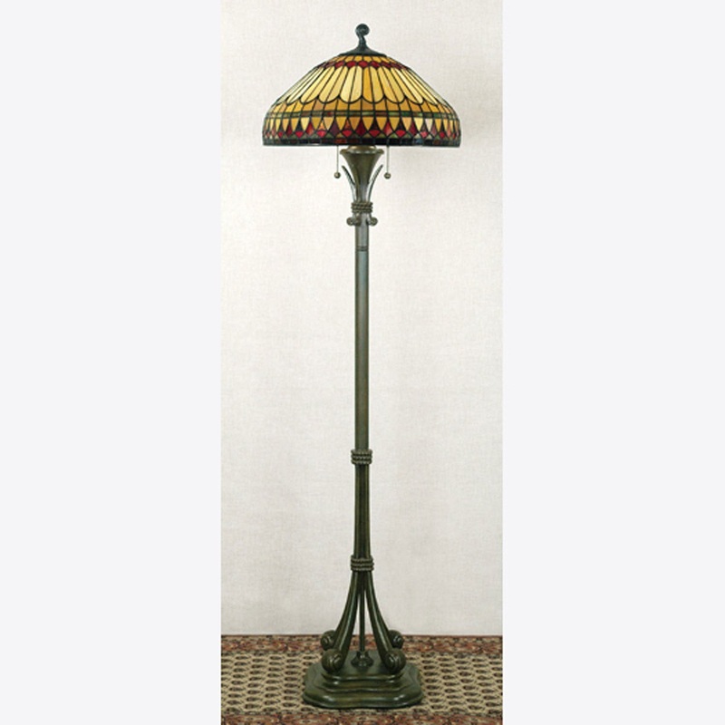 Quoizel TF9320BB West End Two Light Floor Lamp, Brushed Bullion