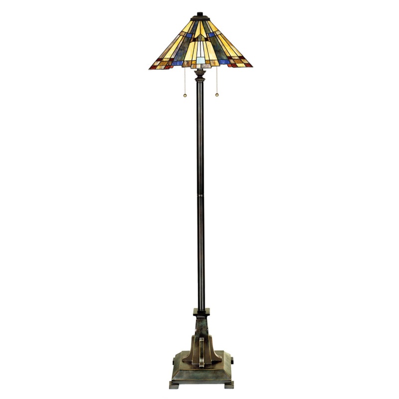 Quoizel TFF16191A5VA Inglenook Two Light Floor Lamp, Valiant Bronze