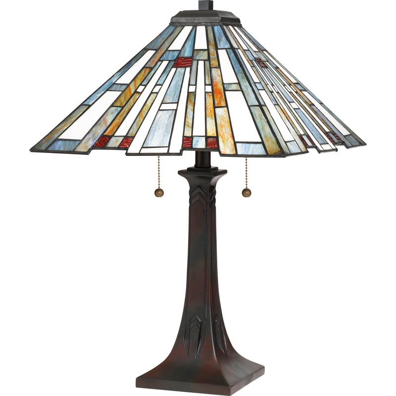 Quoizel TFMK6325VA Maybeck Two Light Table Lamp, Valiant Bronze