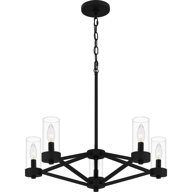 Quoizel VIA5024EK Villa Five Light Chandelier, Earth Black (Discontinued)