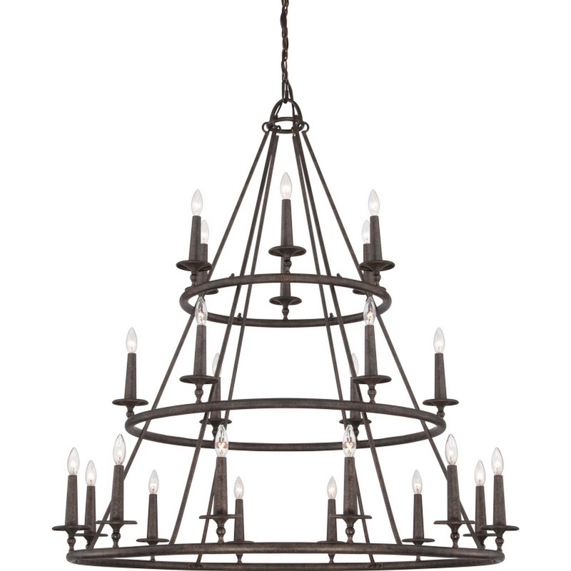 Quoizel VYR5024ML Voyager 24 Light Chandelier, Malaga