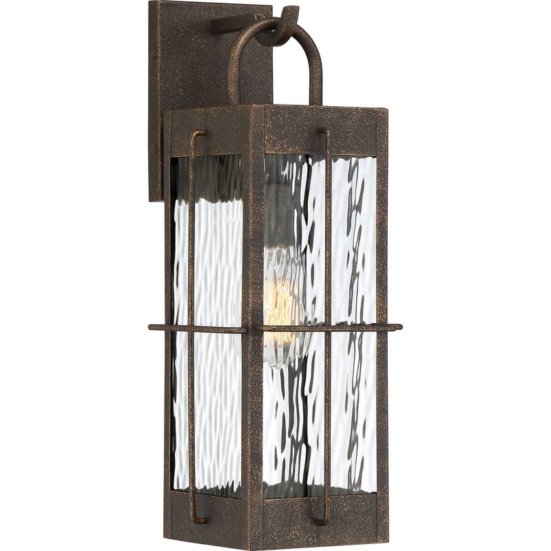 Quoizel WAR8407GZ Ward One Light Outdoor Wall Lantern, Gilded Bronze