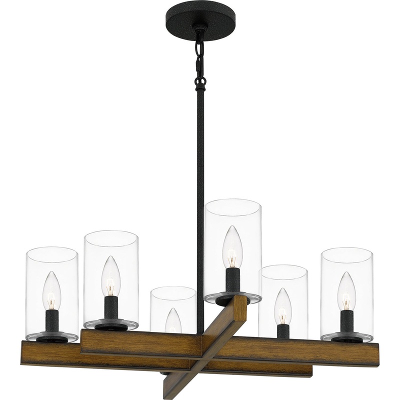 Quoizel WRN5024NI Warrington Six Light Chandelier, Natural Iron
