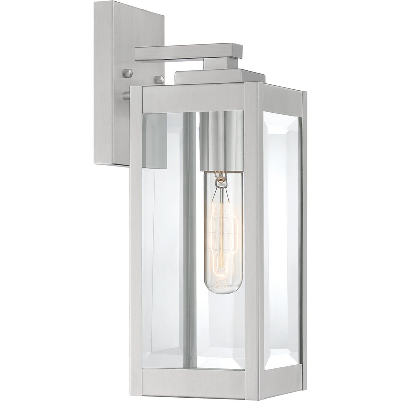 Quoizel WVR8405SS Westover One Light Outdoor Lantern, Stainless Steel