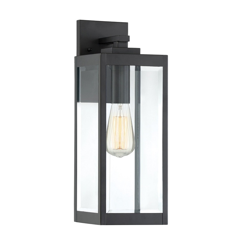 Quoizel WVR8406EK Westover One Light Outdoor Wall Lantern, Earth Black