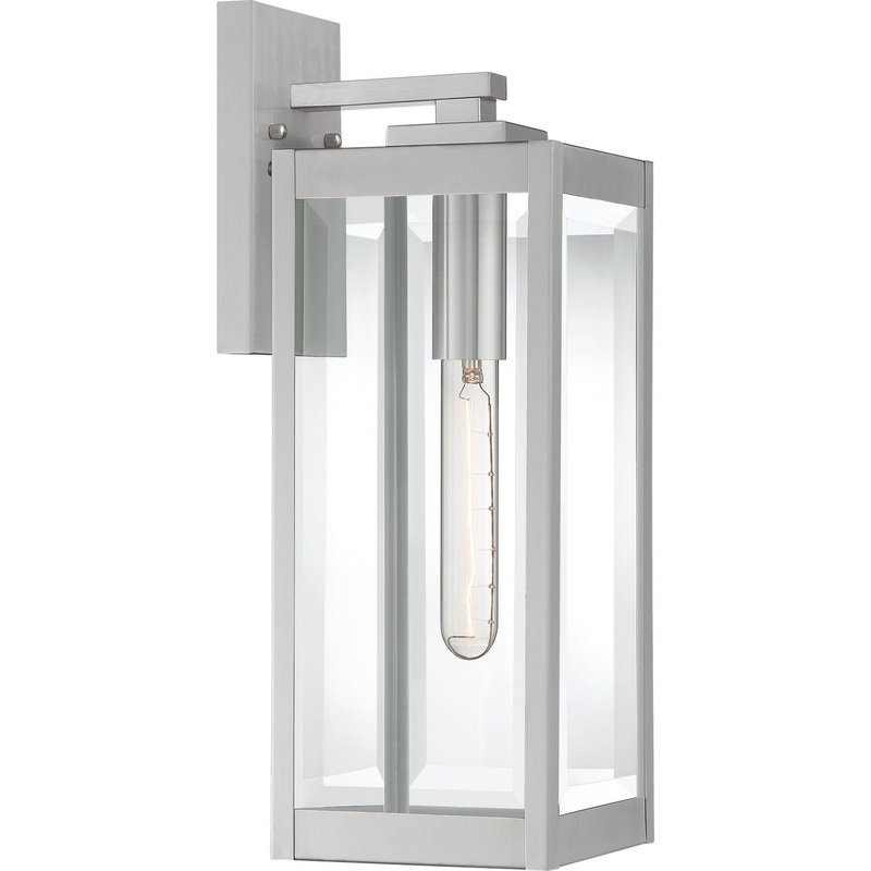 Quoizel WVR8406SS Westover One Light Outdoor Lantern, Stainless Steel
