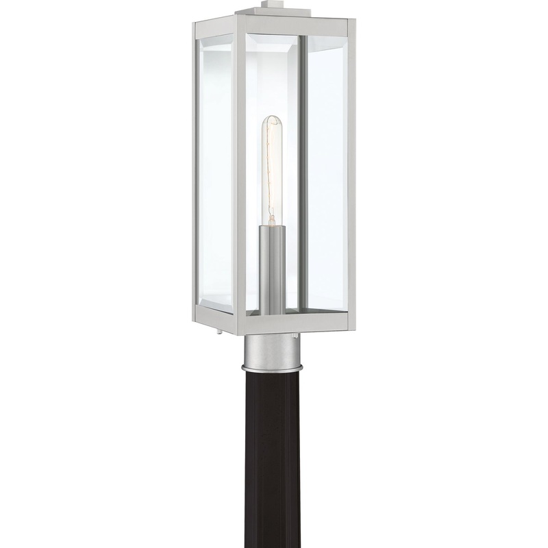 Quoizel WVR9007SS Westover One Light Outdoor Lantern, Stainless Steel