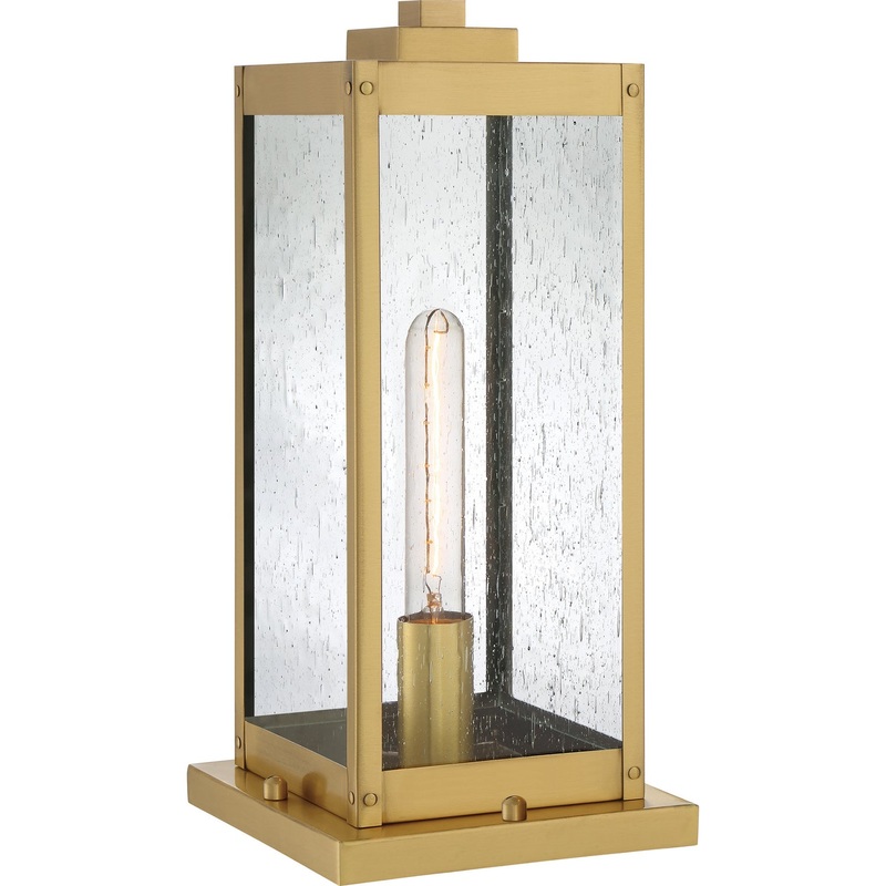 Quoizel WVR9106A Westover One Light Outdoor Lantern, Antique Brass