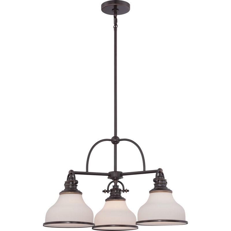 Quoizel GRT5103PN Grant Three Light Chandelier, Palladian Bronze