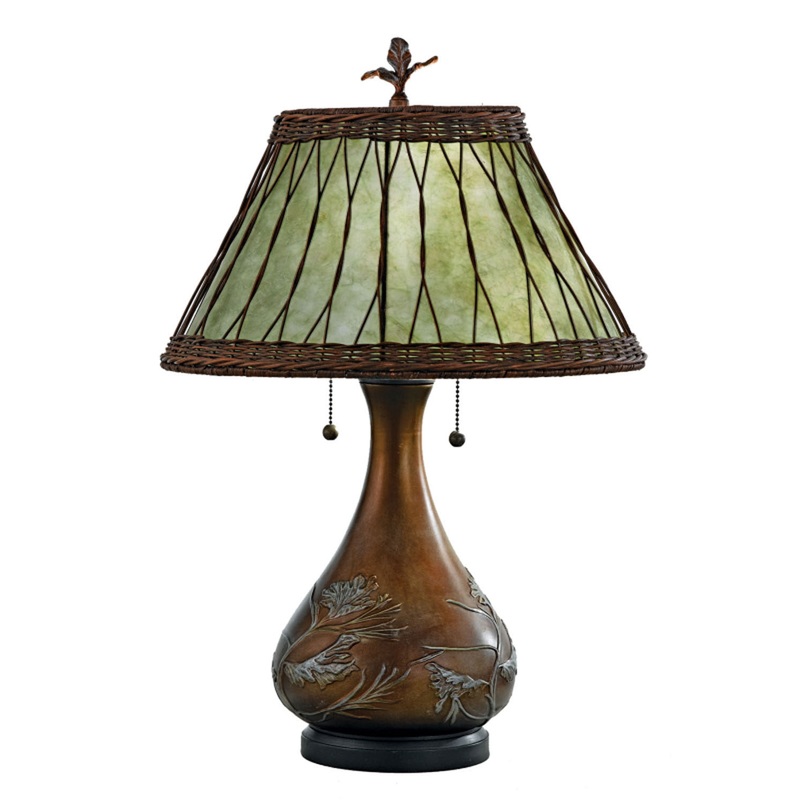 Quoizel MC120T Highland Two Light Table Lamp, Brzd Bse