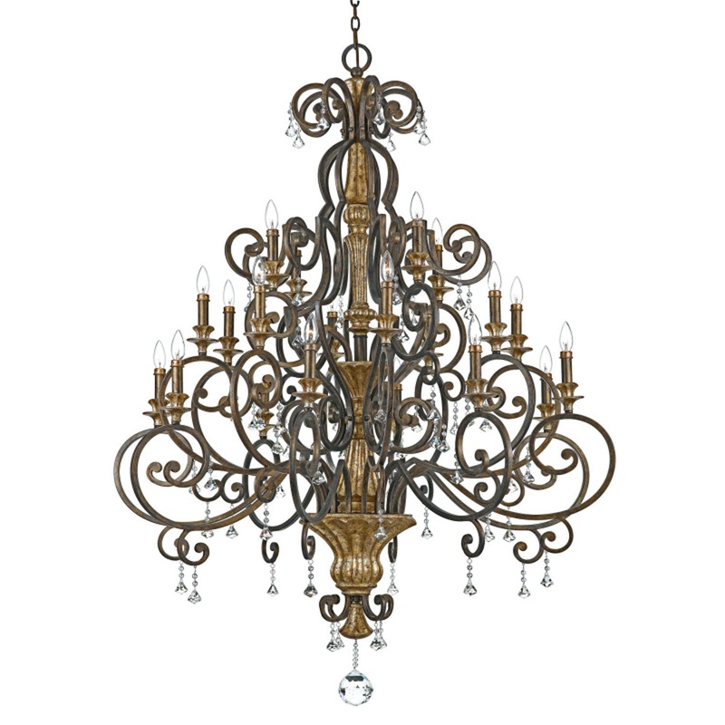 Quoizel MQ5020HL Marquette 20 Light Chandelier, Heirloom
