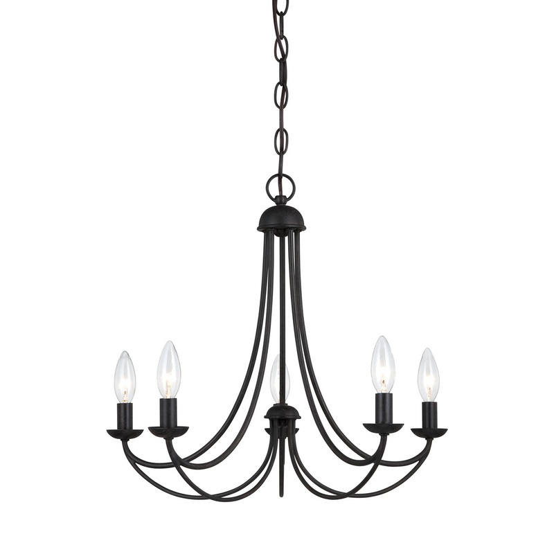 Quoizel MRN5005IB Mirren Five Light Chandelier, Imperial Bronze
