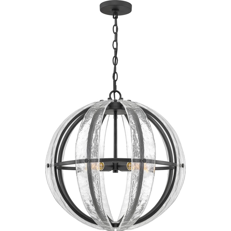 Quoizel QOP5179MBK Dre Four Light Pendant, Matte Black