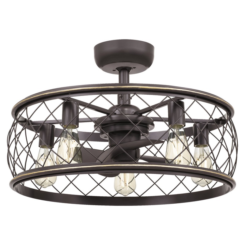 Quoizel RDY3122PN Dury Five Light Fandelier, Palladian Bronze