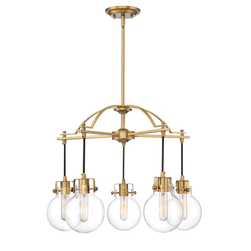 Quoizel SDL5005WS Sidwell Five Light Chandelier, Weathered Brass