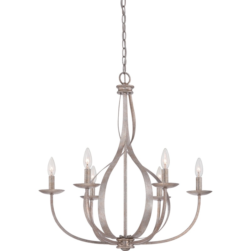 Quoizel SER5006IF Serenity Six Light Chandelier, Italian Fresco