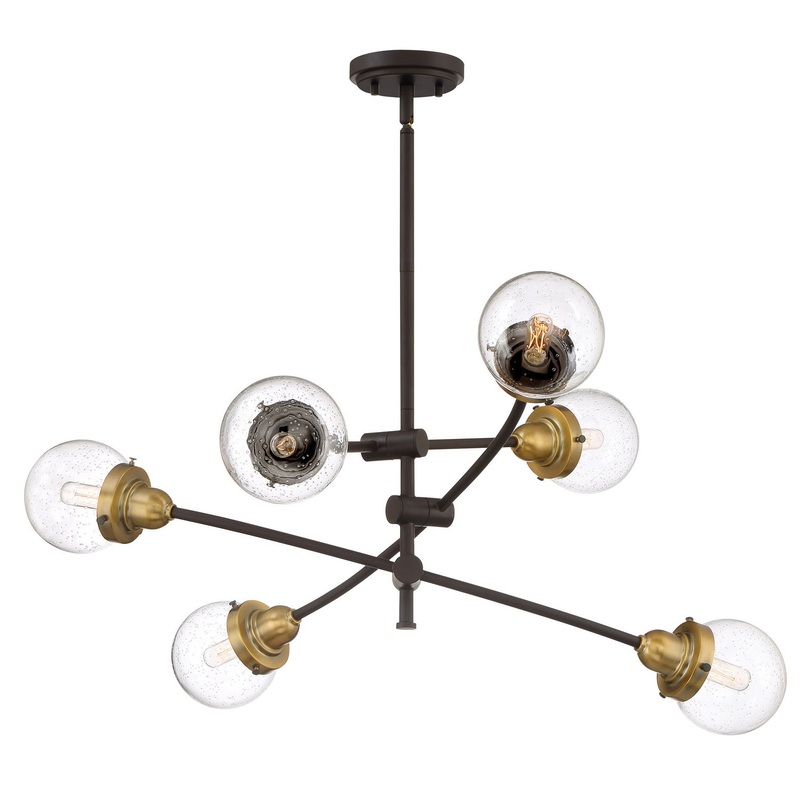 Quoizel TNC5006WT Trance Six Light Chandelier, Western Bronze