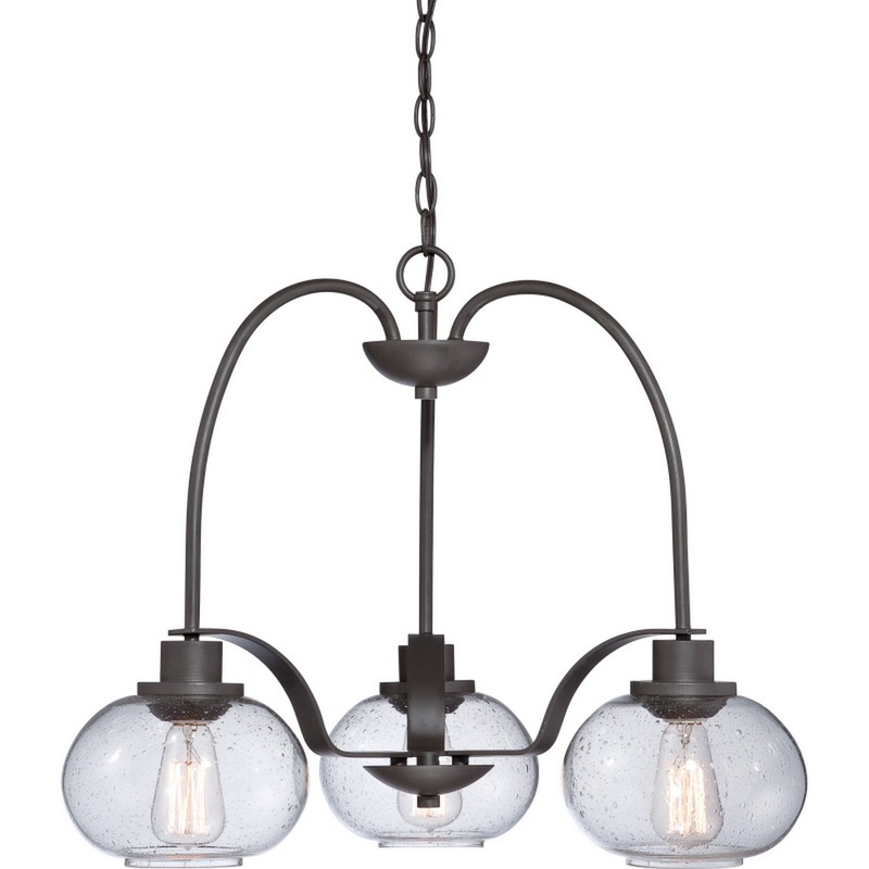 Quoizel TRG5103OZ Trilogy Three Light Chandelier, Old Bronze
