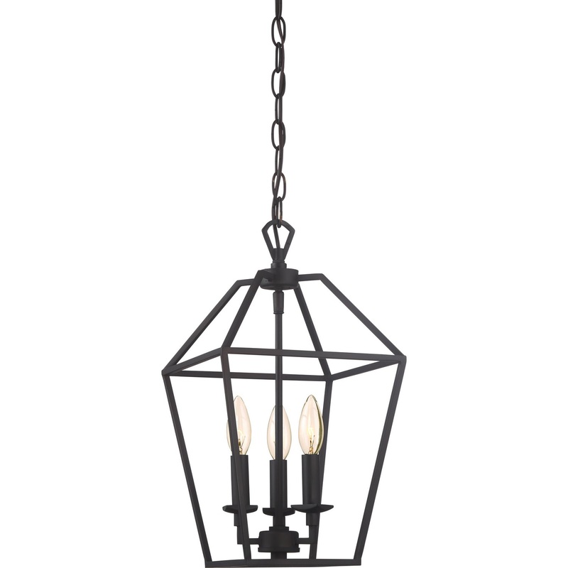 Quoizel AVY5203PN Aviary Three Light Foyer Pendant, Palladian Bronze