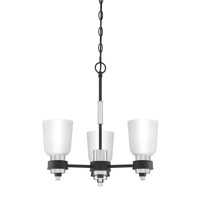 Quoizel CRD5019BN Conrad Three Light Chandelier, Brushed Nickel (Discontinued)