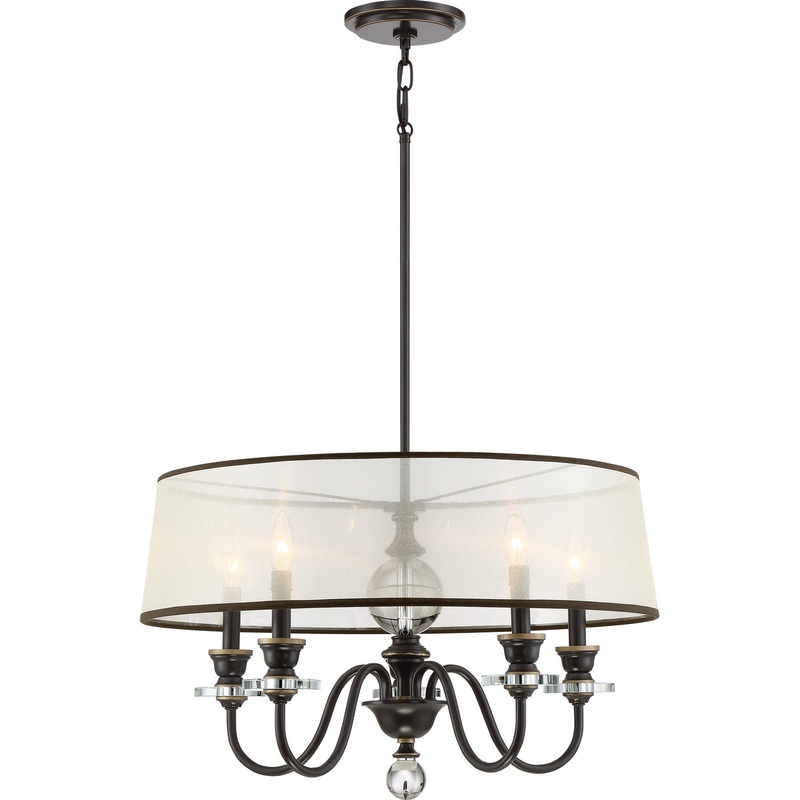 Quoizel CRY5005PN Ceremony Five Light Chandelier, Palladian Bronze