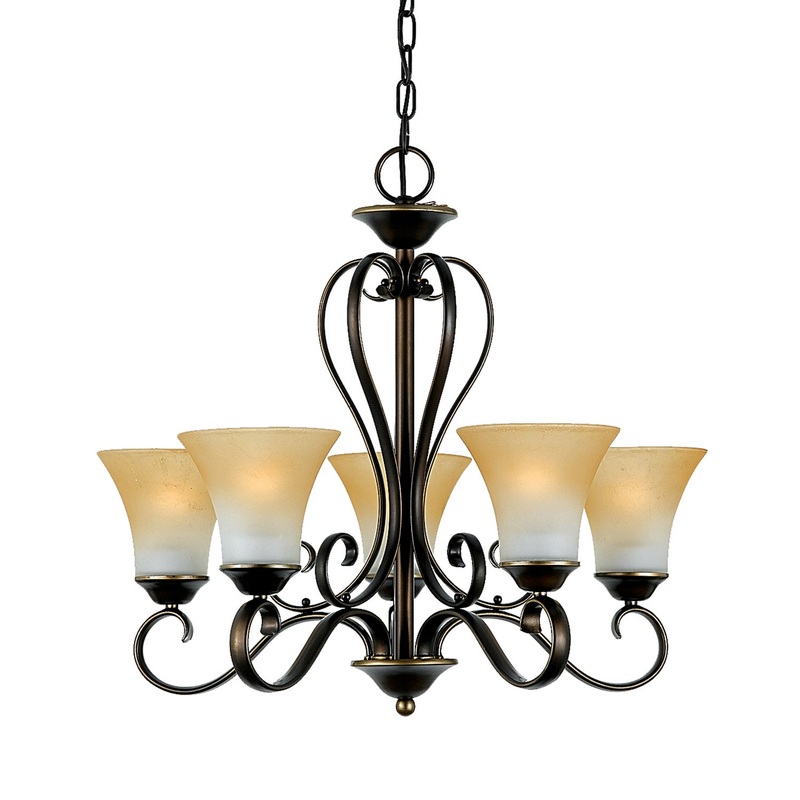Quoizel DH5005PN Duchess Five Light Chandelier, Palladian Bronze