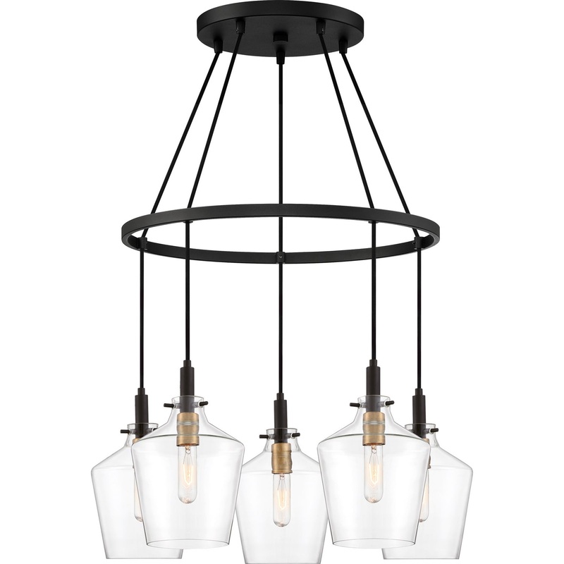 Quoizel JUN5005EK June Five Light Chandelier, Earth Black