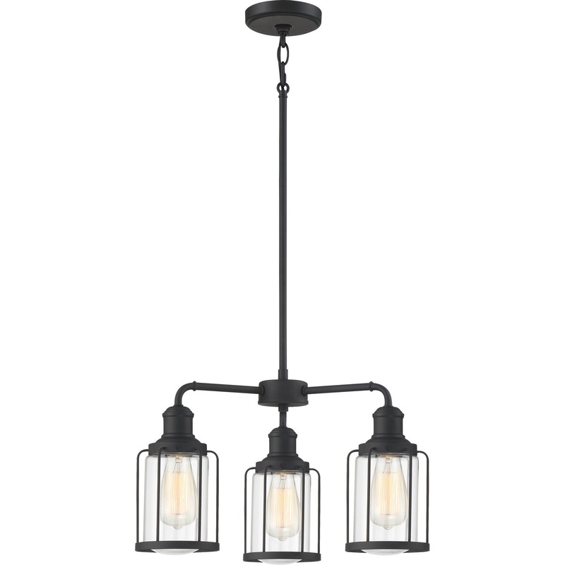 Quoizel LUD5020EK Ludlow Three Light Chandelier, Earth Black