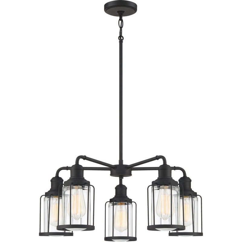 Quoizel LUD5026EK Ludlow Five Light Chandelier, Earth Black
