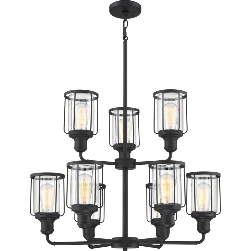 Quoizel LUD5028EK Ludlow Nine Light Chandelier, Earth Black (Discontinued)