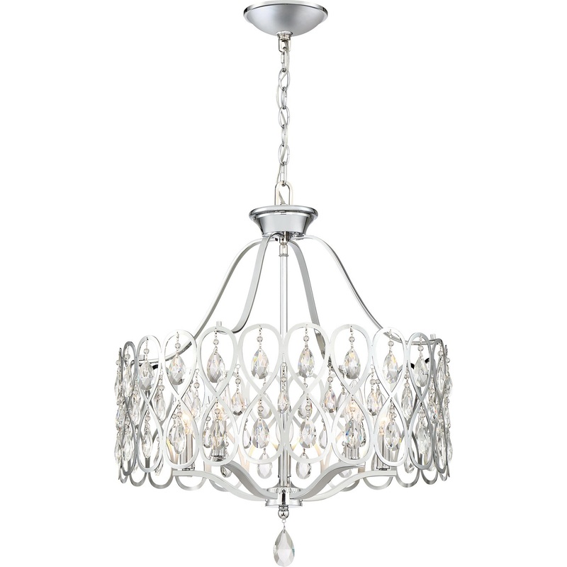 Quoizel LUL5022C Lulu Five Light Chandelier, Polished Chrome