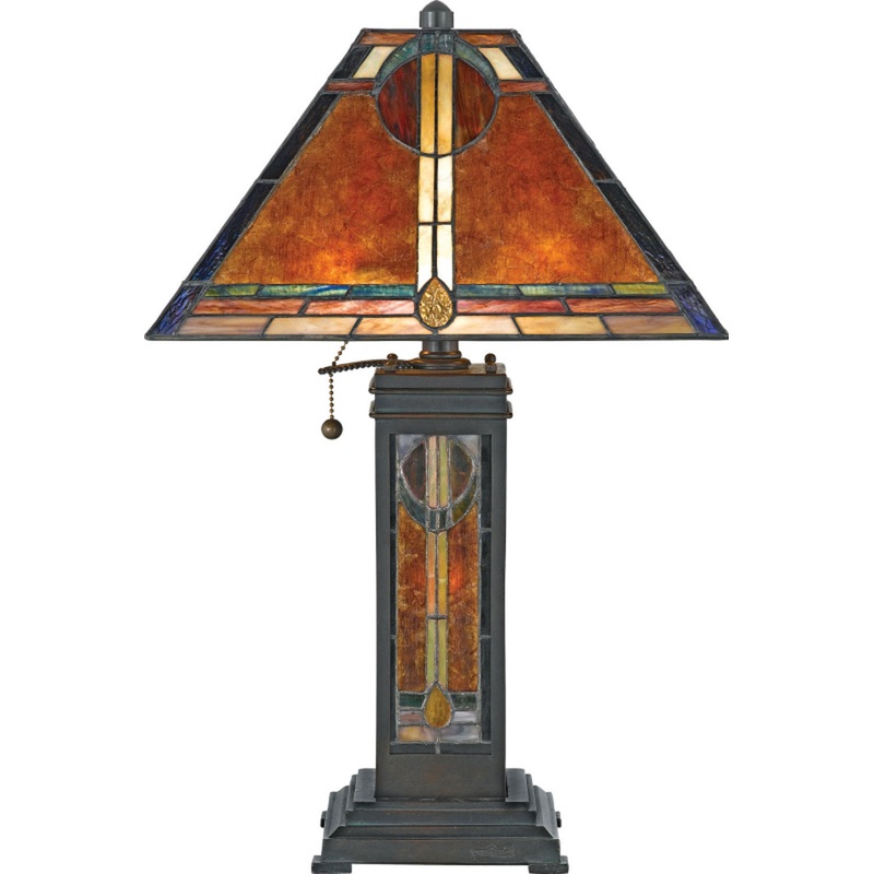 Quoizel NX615TVA San Gabriel Three Light Table Lamp, Valiant Bronze