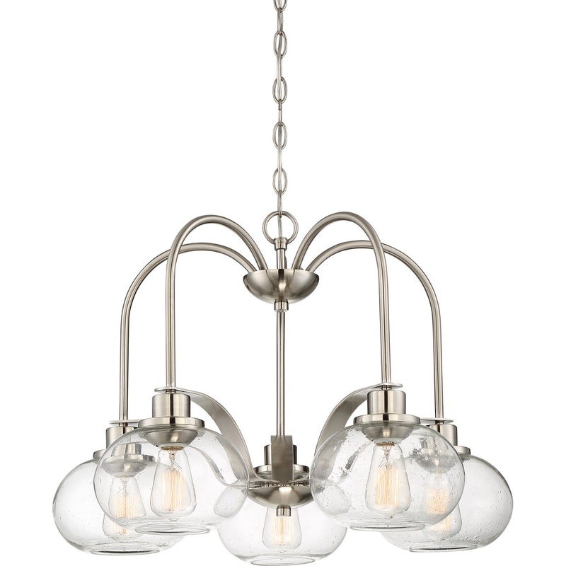 Quoizel TRG5105BN Trilogy Five Light Chandelier, Brushed Nickel