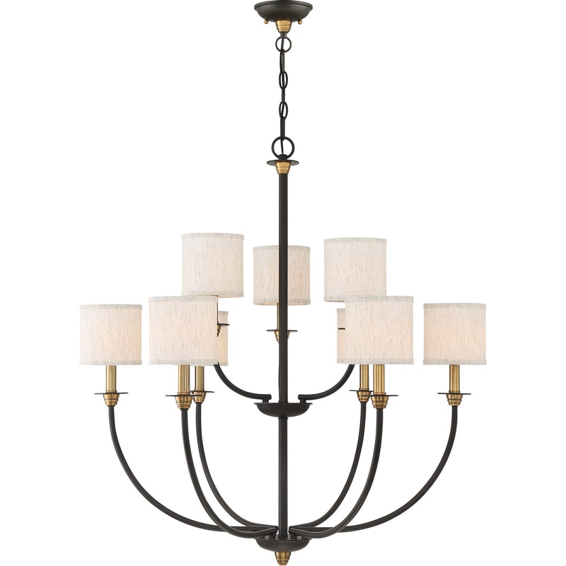 Quoizel ADY5009OZ Audley Nine Light Chandelier, Old Bronze