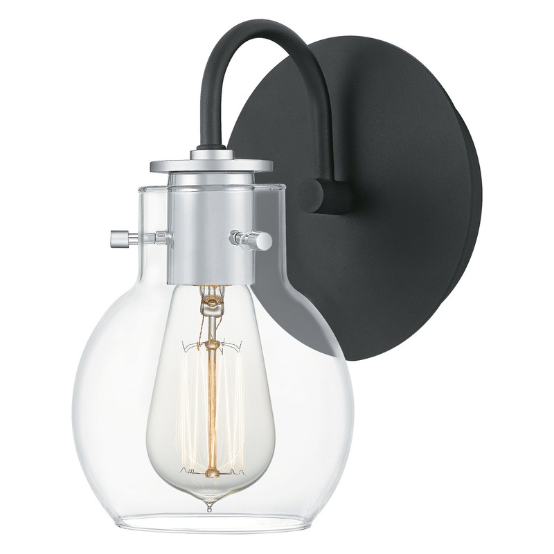 Quoizel ANW8601EK Andrews One Light Wall Sconce, Earth Black (Discontinued)