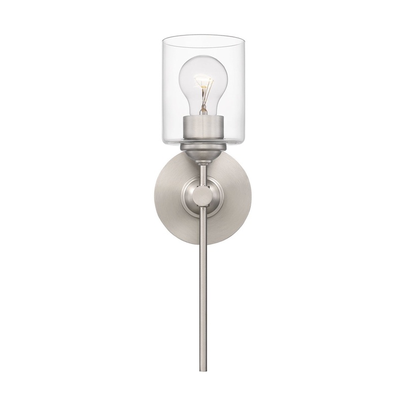 Quoizel ARI8605BN Aria One Light Wall Sconce, Brushed Nickel