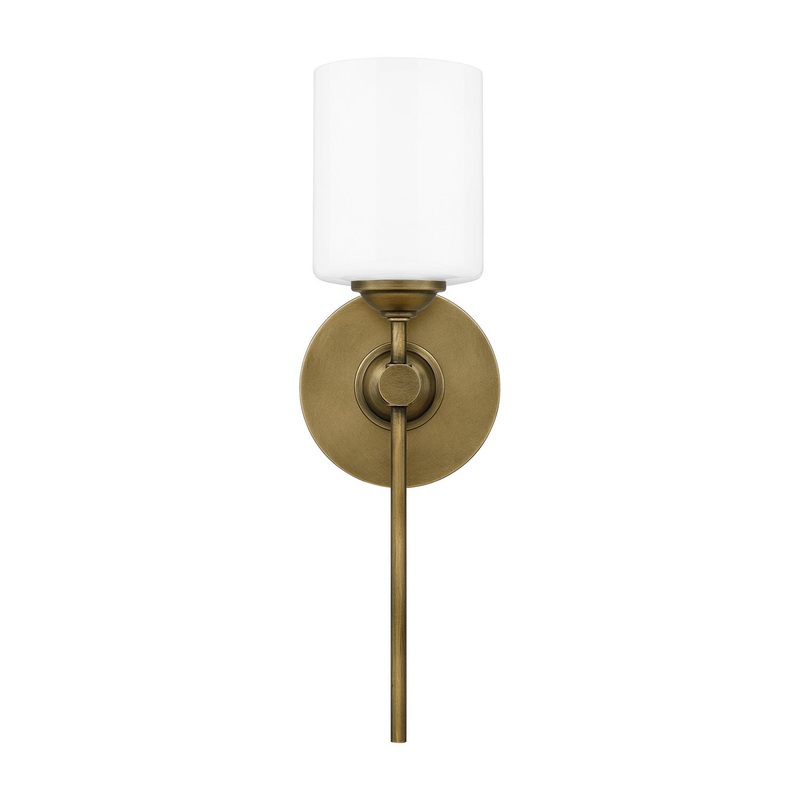 Quoizel ARI8605WS Aria One Light Wall Sconce, Weathered Brass