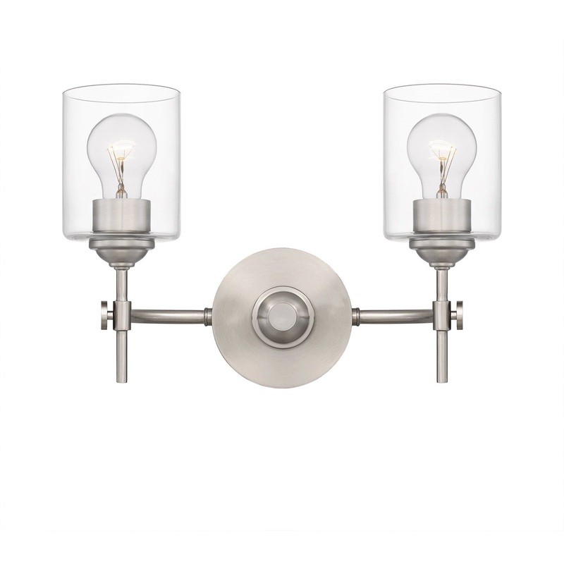 Quoizel ARI8615BN Aria Two Light Bath, Brushed Nickel